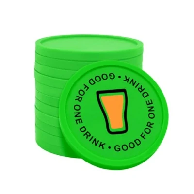 Afbeelding van CombiCraft Good for one drink consumptiemunt Ø29mm enkelzijdig bedrukt groen 100 stuks