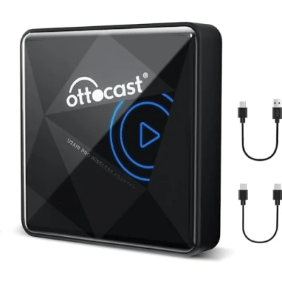 Afbeelding van OTTOCAST draadloze carplay adapter voor iPhone, dongle iOS Plug Play automatische verbinding draadloos compatibel met in de fabriek bekabelde voertuigen