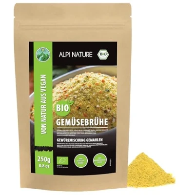 Afbeelding van Alpi Nature Organische groentebouillon Spice Mix (250 g) biologische soepkruidzout groentebouillonkruidzout 100% natuurlijke ingrediënten van KBA specerijenbereiding voor bouillon