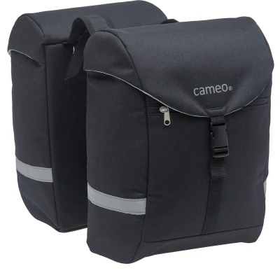 Afbeelding van Cameo dubbele fietstas sports bag Zwart 28 liter