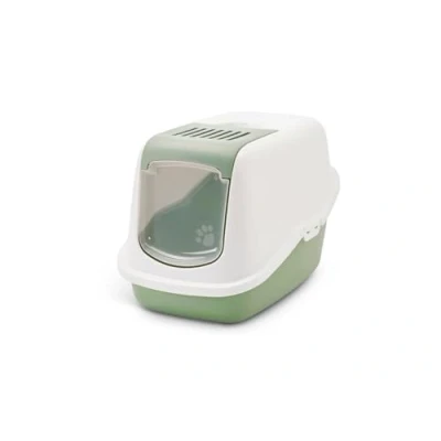 Afbeelding van Savic Kattentoilet Nestor Kattenbak 56x39x38.5 cm Wit Groen M