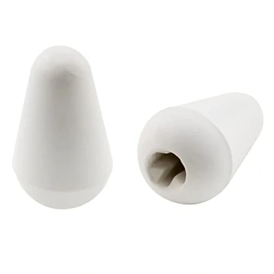 Afbeelding van Musiclily Pro Metrisch Maat Stratocaster Switch Tips Caps ST stijl Gitaar Schakelaarknop voor Import Strat Style, Wit (2 stuks)