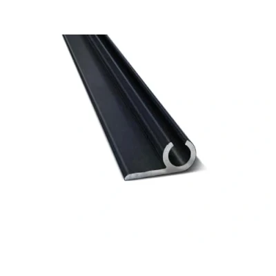 Afbeelding van ANKO PLANEN 1 m Kederrail antraciet 7,5 mm van aluminium minimum tentrail plafondbevestiging 90 voor 5,5 8,5 bies