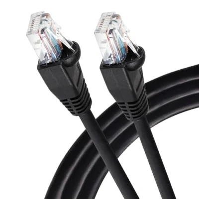 Afbeelding van Maplin CAT6 RJ45 Plug Ethernet Netwerkkabel 25m Zwart