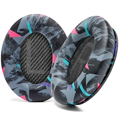 Afbeelding van WC Wicked Cushions Vervangende Oorkussens Compatibel met Bose QuietComfort 35 (QC35) &amp; 35ii (QC35ii) Hoofdtelefoons Meer Verbeterd Comfort Duurzaamheid (90s Black)