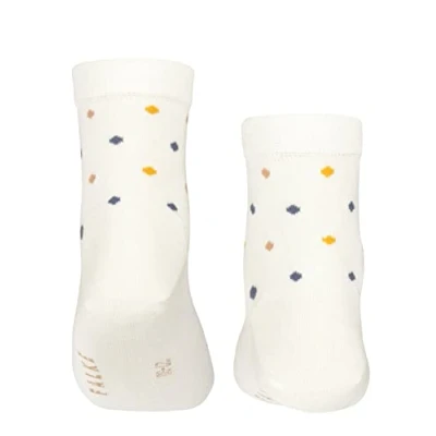Afbeelding van FALKE Uniseks kind Sokken Multidot K SSO Katoen Gedessineerd 1 Paar, Wit (Off White 2040), 19 22