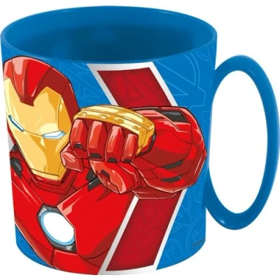 Afbeelding van Marvel Avengers Iron Man Captain America Plastic Blauw, 350 ml