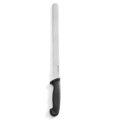 Afbeelding van HENDI Zalmmes, recht lemmet, voor zalm, vis en ham, HACCP, snijmes, hammes, vismes, lengte lemmet: 350mm, 485x40x(H)22mm, roestvast staal, polypropyleen, zwart