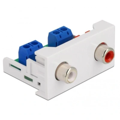 Afbeelding van Delock Easy 45 Module 2 x Cinch Socket 22,5 mm