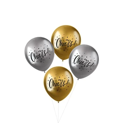 Afbeelding van Folat ballonnen Shimmer Cheers Meerkleurig 33 cm 4 stuks