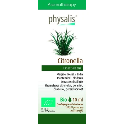 Afbeelding van Physalis Citronella Olie Bio 30ml
