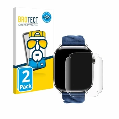 Afbeelding van BROTECT Full Cover Screen Protector voor Apple Watch Hermès Series 10 (46 mm) (2 Stuks) Schermbeschermer, 3D Curved