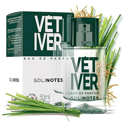 Afbeelding van SOLINOTES Vetiver Eau de Parfum voor dames, bloemige en rustgevende geur, perfect cadeau haar, 50 ml