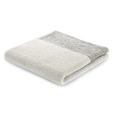Afbeelding van AmeliaHome Douchehanddoek, Aria, 100% katoen, 70 x 140 cm, met rand, badhanddoek, beige
