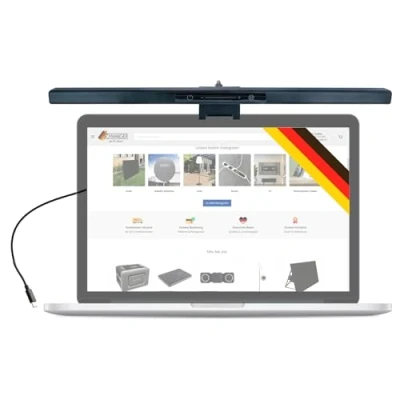 Afbeelding van SCHWAIGER 659931 Ruimtebesparende LED monitorlamp met geïntegreerde aanraaksensor Bureaulamp Screenbar Traploos dimbaar Instelbare kleurtemperatuur USB