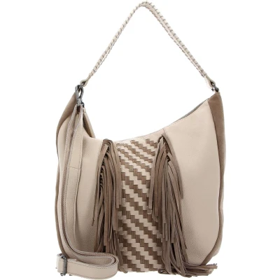 Afbeelding van FREDsBRUDER Leren Schoudertas Frizzle Collection Hobo Cream Beige