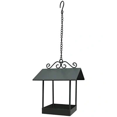 Afbeelding van Dehner Natura Vilnius Premium Wildvogel, voederstation/drinkbak voor wilde vogels, decoratief/hangend, incl. ophangsysteem, ca. 18 x 15 cm, metaal, grijs