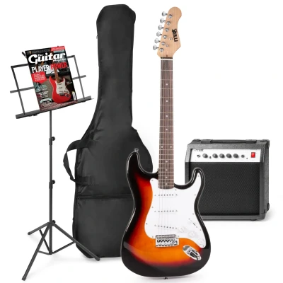 Afbeelding van MAX GigKit elektrische gitaar set met o.a. muziekstandaard Sunburst