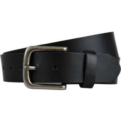 Afbeelding van Leren riem zwart met Donkere Gesp leer Taillemaat: 100 Dames/Heren Riemen Jeans Pantalon Spijkerbroek
