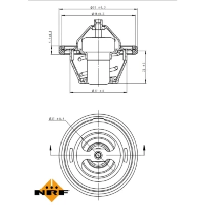 Afbeelding van Thermostaat, koelvloeistof NRF 725149