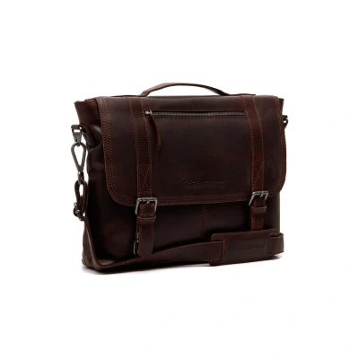 Afbeelding van The Chesterfield Brand Leren Laptoptas Bruin Veneto