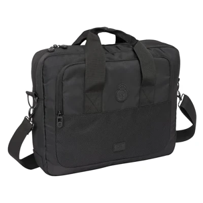 Afbeelding van Real Madrid Premium Laptop of tablettas tot 39,6 cm (15,6 inch), rugzak, ideaal voor verschillende leeftijden, comfortabel en veelzijdig, kwaliteit duurzaamheid, 40 x 9 33 cm, Zwart,