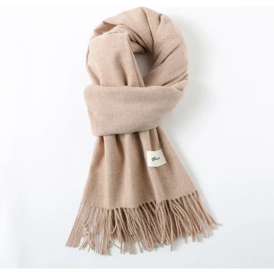 Afbeelding van Sjaal Katoenmix Dames Heren Camel