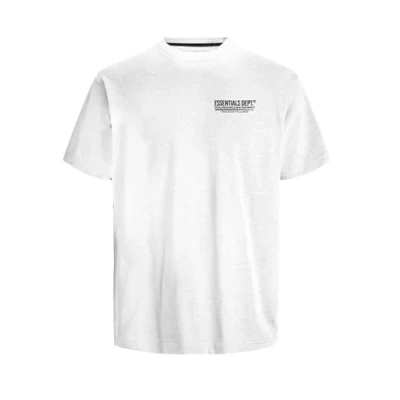 Afbeelding van JACK &amp; JONES Heren Jjolive Tee Ss Crew Neck T shirt, wit/print: scan, XL