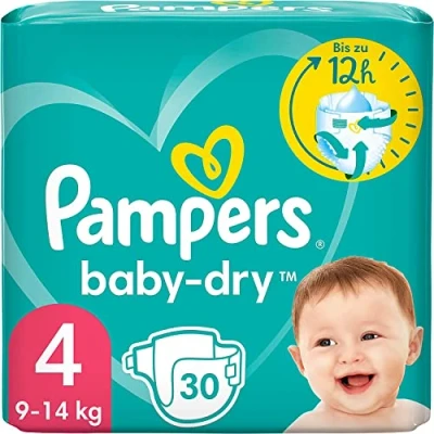 Afbeelding van Pampers Babyluiers maat 4 (9 14 kg) Baby Dry, Maxi, 30 luiers