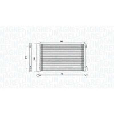 Afbeelding van Magneti Marelli Airco condensor 350203779000
