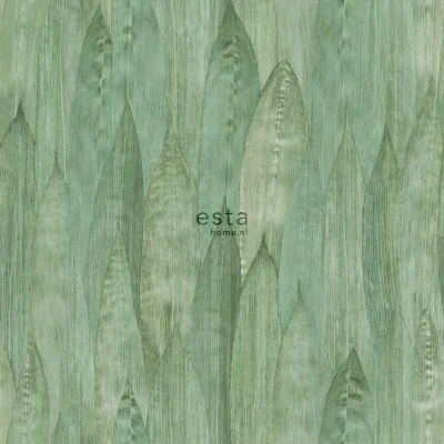 Afbeelding van Leen Bakker ESTAhome Behang Bladeren Celadon Groen 0.53 X 10.05 M Vlies