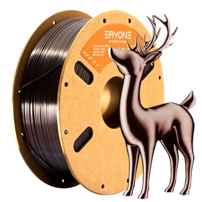Afbeelding van ERYONE Ultra Silk PLA Filament voor 3D Printer, 1.75mm, Tolerantie: ±0.03mm, 1kg (2.3lb)/Spoel, Donker Goud