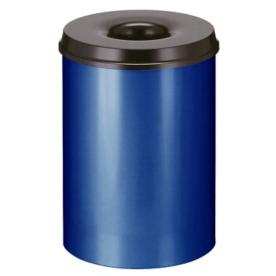 Afbeelding van Papierbak vlamdovend 30ltr blauw/zwart