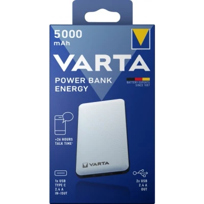 Afbeelding van VARTA Energy 5000 Powerbank 5000mAh 1x Micro USB. 2x USB A. C Gevaarlijke Goederen Volgens UN 4008496018765