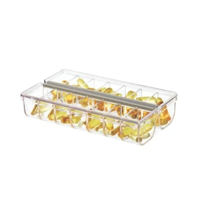 Afbeelding van Pillendoos met Label iDesign The Home Edit Transparant (9,5 x 16,5 cm)