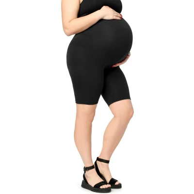 Afbeelding van Merry Style Dames Grote Maten Leggings Zwangerschapskleding Kurze Katoen MS MS10 465 LE Zwart 3XL