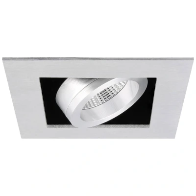 Afbeelding van Yphix Napoli Inbouwspot Aluminium Vierkant Kantelbaar 1 Lichtpunt 100x100mm LEDdirect.nl
