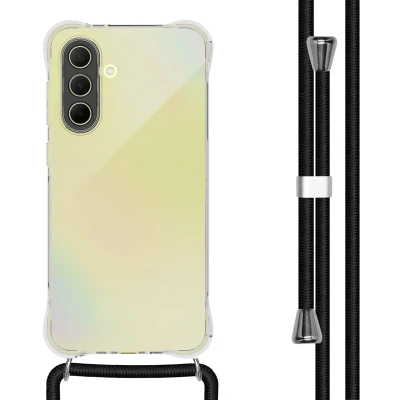 Afbeelding van Samsung Galaxy A36 Hoesje Kunststof imoshion Backcover met koord/Hardcase/Koordhoesje Zwart Telefoonhoesje