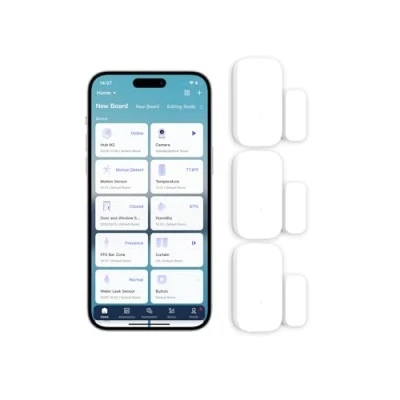 Afbeelding van AQARA Deur en Raam Sensor 3 pack, VEREIST HUB, Zigbee verbinding, draadloze minicontactsensor voor alarmsysteem Smart Home automatisering, compatibel met Apple HomeKit, Alexa, werkt IFTTT