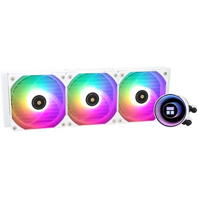 Afbeelding van Thermalright Frozen Notte 360 witte ARGB waterkoelende CPU koeler, koelingspecificaties, 3x 120 mm PWM fan, S FDB AM4 lager, geschikt voor AMD AM5/ Intel LGA 1700/1150/1151/1200/2011