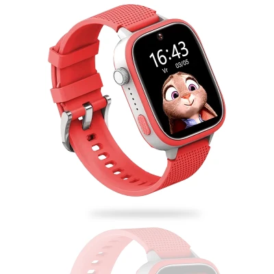 Afbeelding van AngelTech Kinder smartwatch Ultra GPS Horloge kind 4G Kinderen Slim Size Inclusief simkaart tracker 1GB RAM 8GB ROM kids School mode Roze