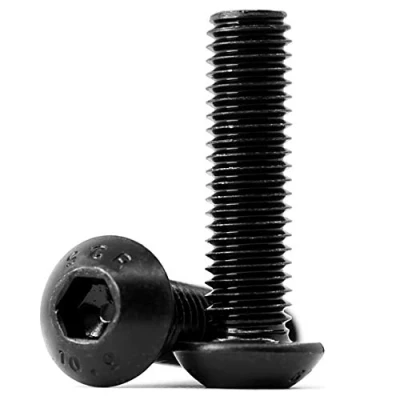 Afbeelding van (60 stuks) M6 x 8 mm lenskopschroeven met binnenzeskant 10,9 graden koolstofstaal binnenzeskantschroeven, volledige schroefdraad, zwart