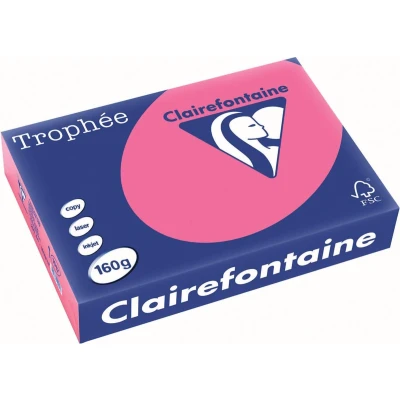 Afbeelding van Clairefontaine Trophée Intens, gekleurd papier, A4, 160 g, 250 vel, fuchsia papier