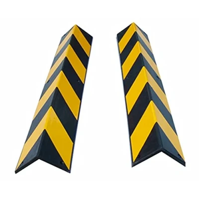 Afbeelding van PARKING FACIL Rubberen hoekbeschermer Voor parkeren en magazijnen Kleur: Zwart Geel Afmeting: 80 x 10 cm Dikte: 8mm Inclusief Schroeven 2 eenheden