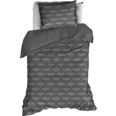 Afbeelding van Dekbedovertrek De Witte Lietaer Crane Natural Grey Flanel 140 x 200 / 220 cm 1 Persoons