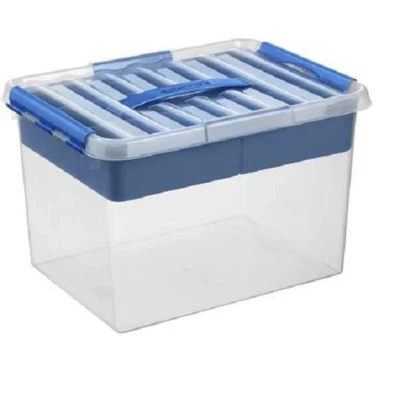 Afbeelding van SUNWARE Q Line Multi Box 22 Liter 400 x 300 260 transparant/blauw