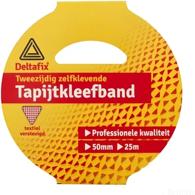 Afbeelding van Deltafix dubbelzijdig universele bevestigingstape textiel verstevigd profi 25 m x 50 mm