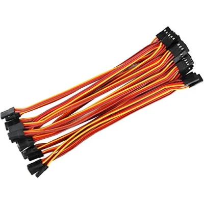 Afbeelding van POFET 20 stks 10 cm JR Stijl Servo Extension Kabels, 3Pin Verlengkabel 22AWG 60 Kernen Draad Mannelijke naar Vrouwelijke Futaba voor Afstandsbediening Vliegtuigen
