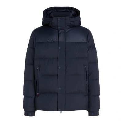 Afbeelding van Tommy Hilfiger Heren MIX DOWN HOODED Puffer JAS MW0MW36569, Jacket, Blauw, L, Blauw (Woestijnhemel), L