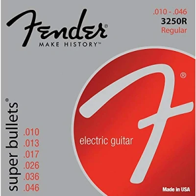 Afbeelding van Fender Super Bullets 3250R 10 46 nikkel Plated Steel Bullet End Elektrische gitaarsnaren